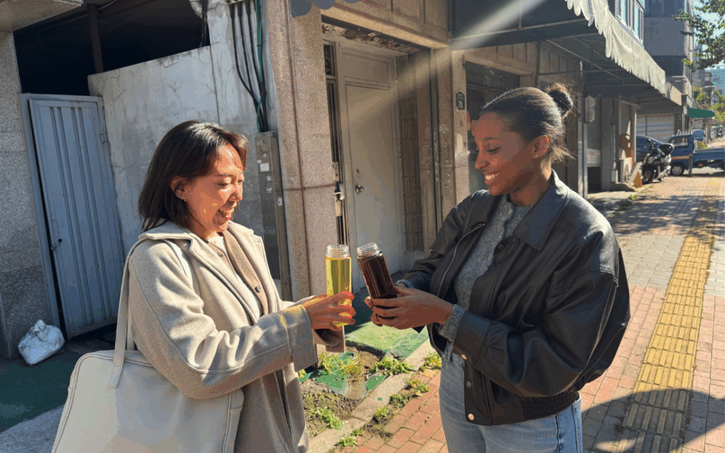 an image of friends drinking traditional Korean herbal tea